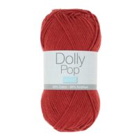 Fil Dolly Pop Trimits couleur Rouge Coquelicot 0114 pelote coton acrylique pour crochet et tricot