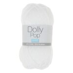 Fil Dolly Pop Trimits couleur Blanc Coton 0101 pelote coton acrylique pour crochet et tricot
