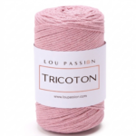Tricoton macramé vieux rose référence 162 fil pour sacs au crochet Lou Passion