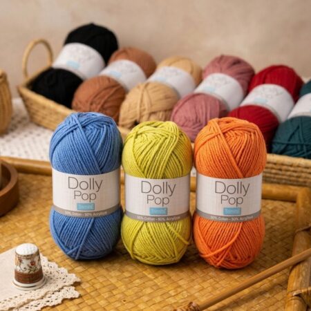 Fil Dolly Pop Trimits pelotes coton acrylique différentes couleurs pour crochet et tricot