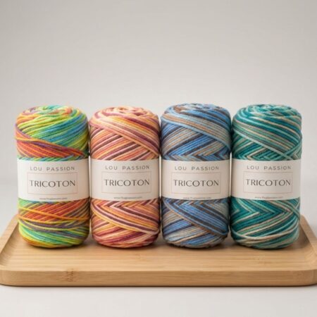 Fil Tricoton Multi pelotes dégradées coton polyester 250g crochet sac