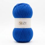 Pelote de fil acrylique Suzy bleu roi 100g 360m pour crochet et tricot
