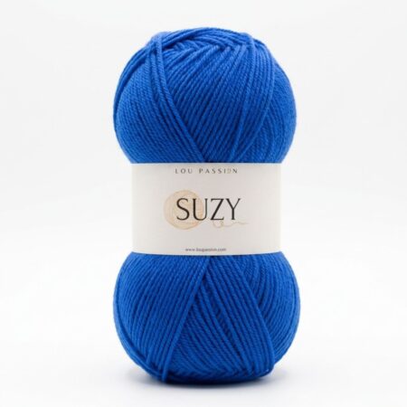 Pelote de fil acrylique Suzy bleu roi 100g 360m pour crochet et tricot