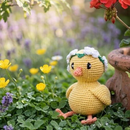 poussin crochet amigurumi kit paques fait main debutant
