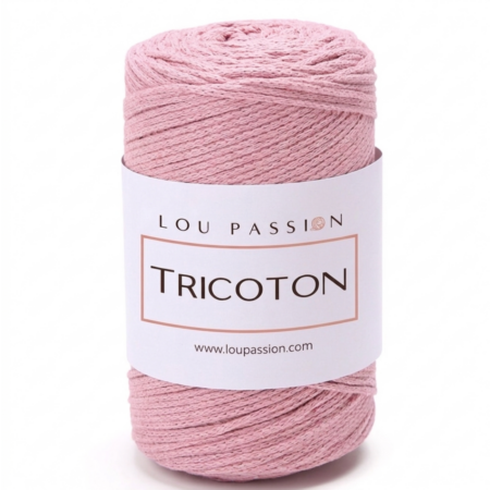 Tricoton macramé vieux rose référence 162 fil pour sacs au crochet Lou Passion
