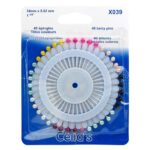 épingles couture tête colorée 34 mm lot de 40 épingles couture tissu