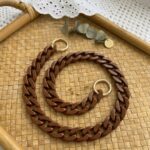 anse chaîne résine marron camel pour sac crochet