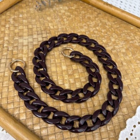 anse chaîne résine bordeaux pour sac au crochet