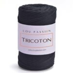 Tricoton macramé noir référence 115 fil pour sacs au crochet Lou Passion