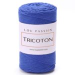 Tricoton macramé bleu roi référence 157 fil pour sacs au crochet Lou Passion