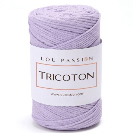 Tricoton macramé parme référence 141 fil pour sacs au crochet Lou Passion