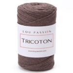 Tricoton macramé chocolat référence 119 fil pour sacs au crochet Lou Passion