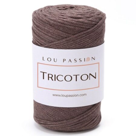 Tricoton macramé chocolat référence 119 fil pour sacs au crochet Lou Passion