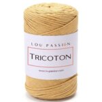 Tricoton macramé moutarde référence 96 fil pour sacs au crochet Lou Passion