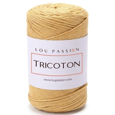 Tricoton macramé moutarde référence 96 fil pour sacs au crochet Lou Passion