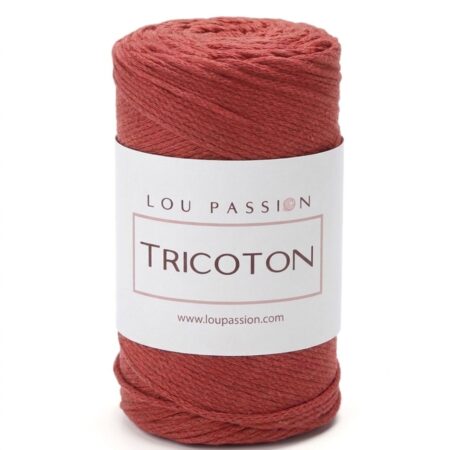 Tricoton macramé brique référence 149 fil pour sacs au crochet Lou Passion