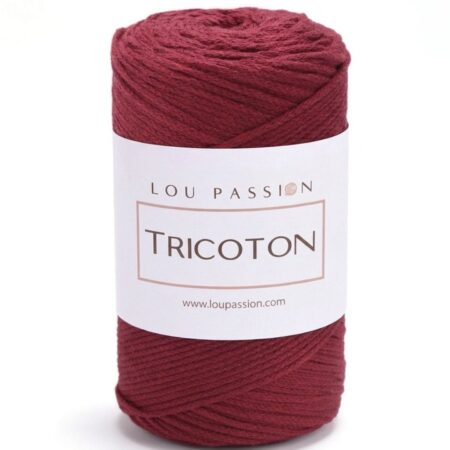 Tricoton macramé bordeaux référence 159 fil pour sacs au crochet Lou Passion