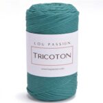 Tricoton macramé vert émeraude référence 127 fil pour sacs au crochet Lou Passion