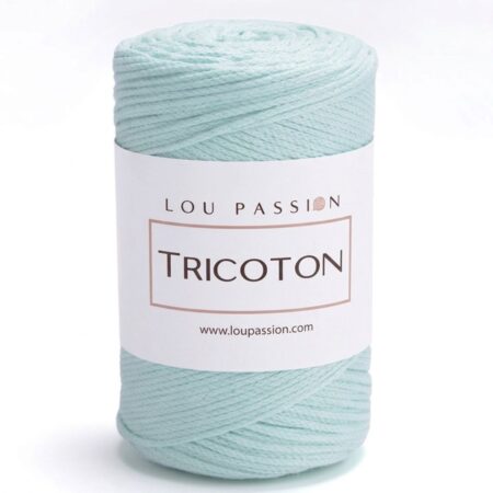 Tricoton macramé vert d’eau référence 126 fil pour sacs au crochet Lou Passion