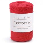 Tricoton macramé rouge référence 160 fil pour sacs au crochet Lou Passion