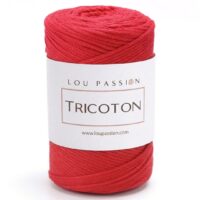 Tricoton macramé rouge référence 160 fil pour sacs au crochet Lou Passion