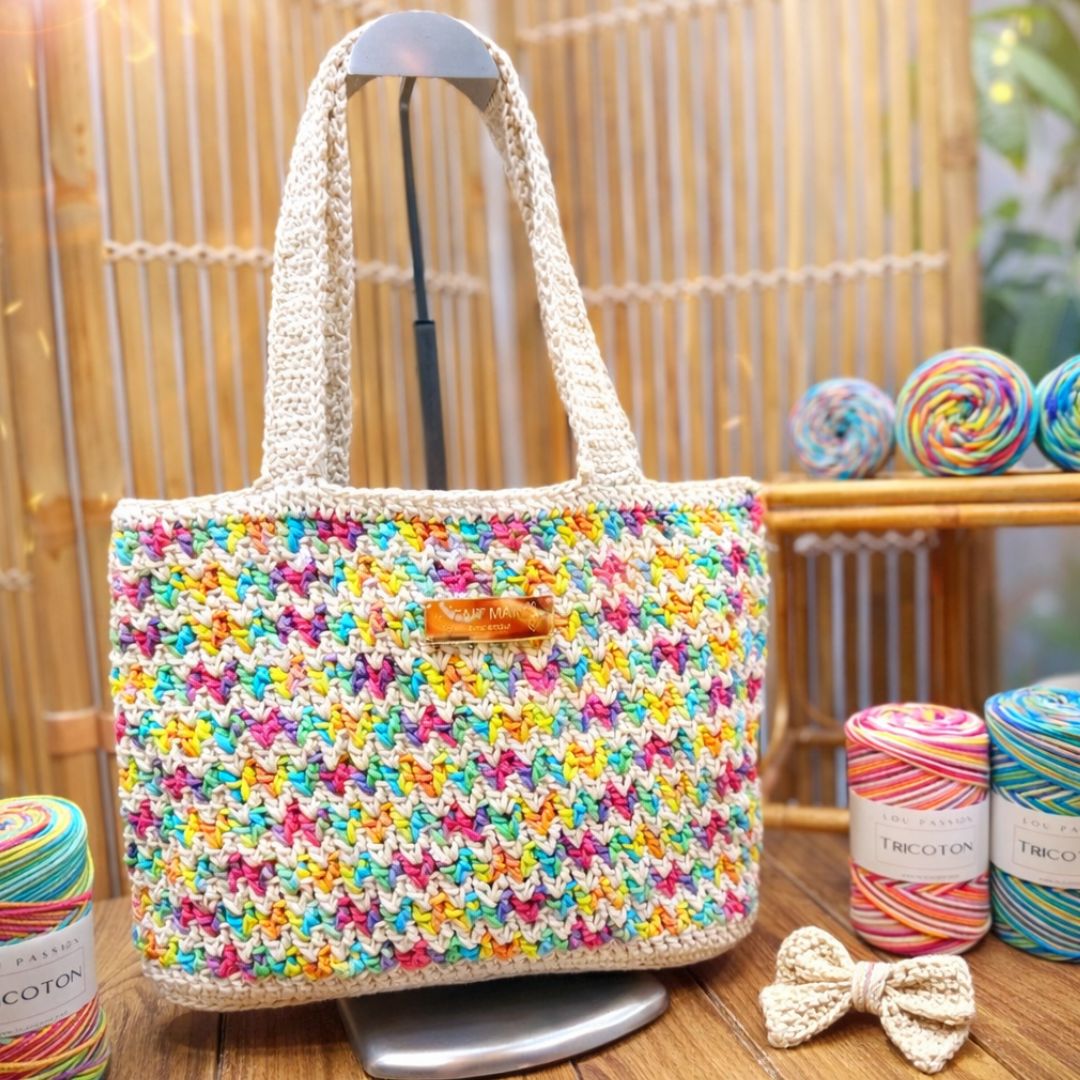 kit sac sunshine crochet facile multicolore lou passion