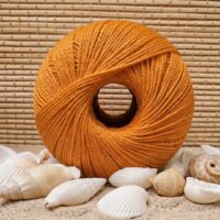 fil bikini crochet Himalaya orange 100% micro polyamide Lou Passion pelote 50g