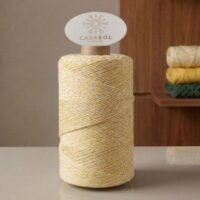 Fil coton recyclé ECO ECO Casasol Jaune Tendre Twist 400g 1000m