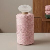 Fil coton recyclé ECO ECO Casasol Rose Tendre Twist 400g 1000m