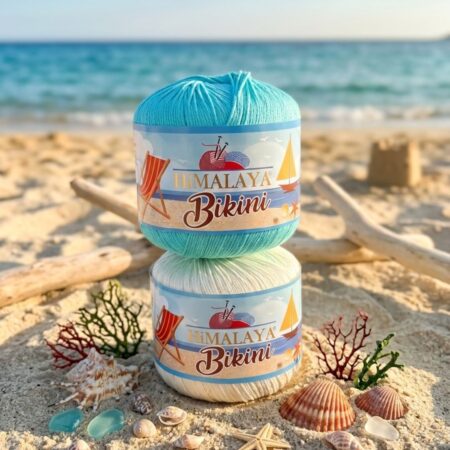 Fil Bikini Lou Passion turquoise 100% micro polyamide pelote 50g 165m fil crochet maillot de bain
