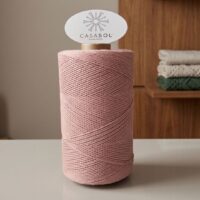 fil coton recyclé rose tendre crochet ECO ECO pelote 1000m