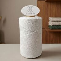 fil coton recyclé blanc crochet ECO ECO pelote 1000m