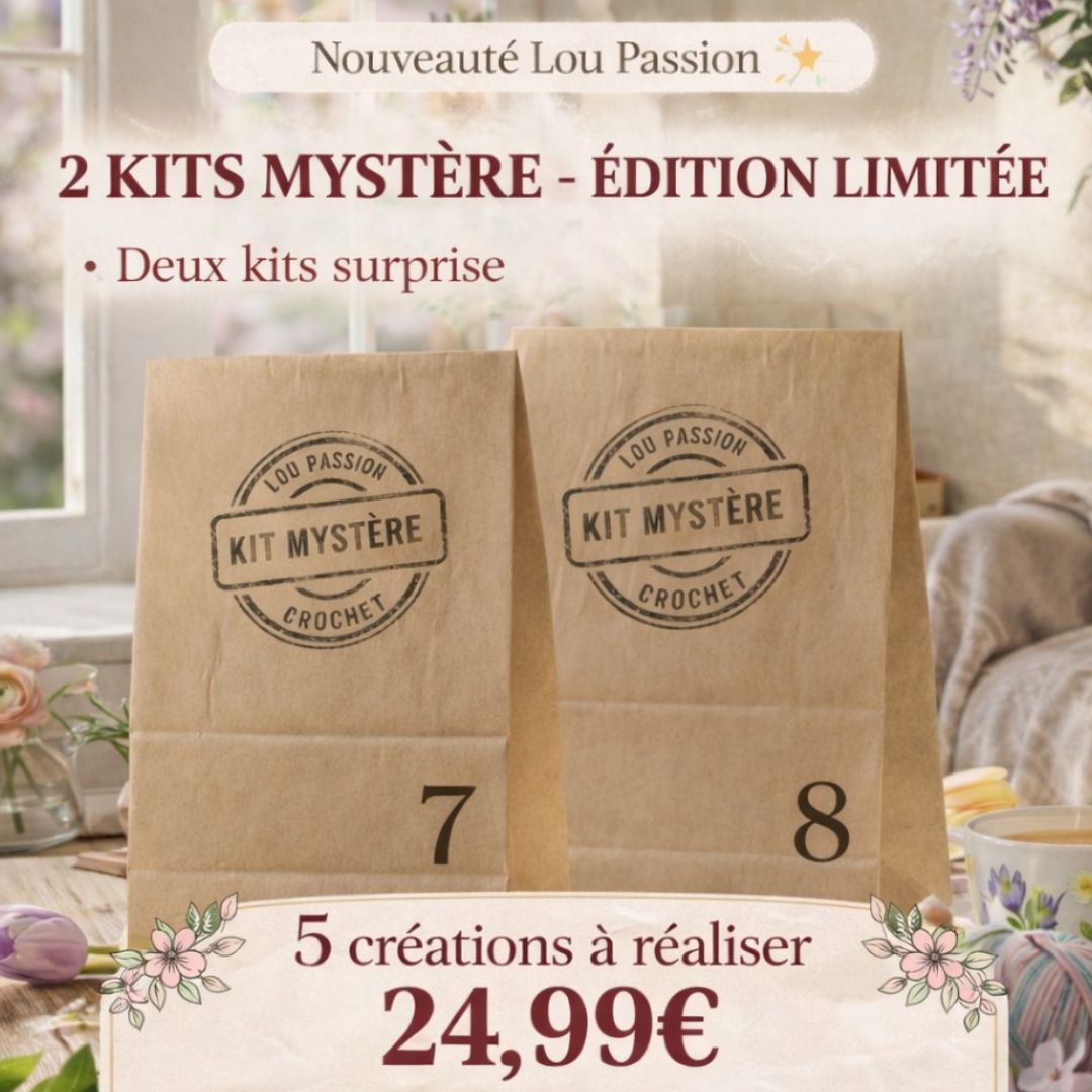 kit mystere crochet lou passion 2 kits 5 creations edition limitee