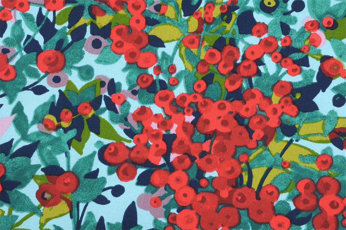 Tissu Cretonne Coton CAPUCINE Rouge Oeko-Tex – Laize 160 cm – Vendu par 50 cm