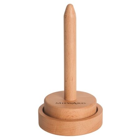 Support pour pelote de fil à tricoter en bois de hêtre avec roulement à billes Milward