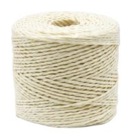 Bobine de fil Papyrus crème en raphia roulé 100% cellulose pour crochet 3 à 4 mm