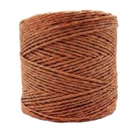 Bobine de fil Papyrus terracotta en raphia roulé 100% cellulose pour crochet 3 à 4 mm