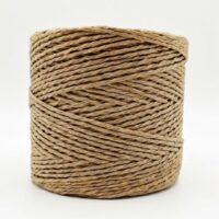 Bobine de fil Papyrus Cappuccino 01 en raphia roulé 100% cellulose pour crochet 3 à 4 mm