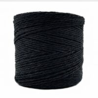 Bobine de fil Papyrus Noir 06 en raphia roulé 100% cellulose pour crochet 3 à 4 mm