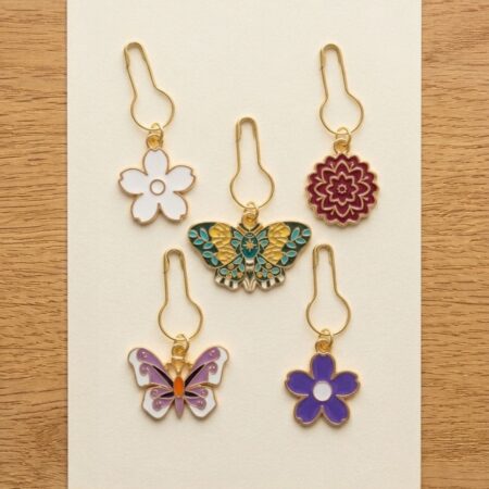 marqueurs de mailles Milward jardin papillon métal 5 pièces pour tricot et crochet