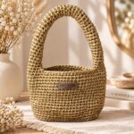 Kit Sac Metallica au crochet en Trapilho Métal doré – Modèle de sac fait main avec anse intégrée, Lou Passion.