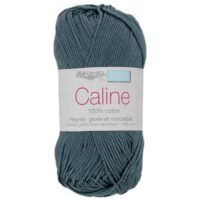Fil Caline 100% coton Bleu Orage 163 pour crochet, tricot et amigurumi