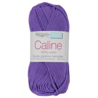 Fil Caline 100% coton Violette 129 pour crochet, tricot, amigurumi et layette
