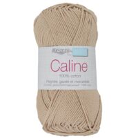 Fil Caline 100% coton Beige Sable 155 pour crochet, tricot et amigurumi