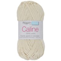 Fil Caline 100% coton Écru 154 pour crochet, tricot et amigurumi