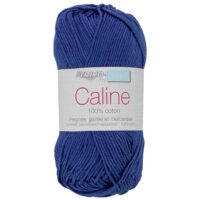 Fil Caline 100% coton Bleu Royal 145 pour crochet, tricot et amigurumi