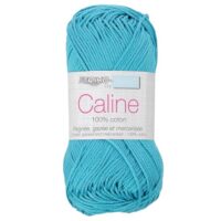 Fil Caline 100% coton Bleu Turquoise 141 pour crochet, tricot et amigurumi