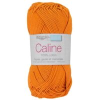 Fil Caline 100% coton Orange 120 pour crochet, tricot, amigurumi et layette