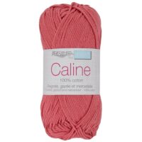 Fil Caline 100% coton Corail 119 pour crochet, tricot, amigurumi et layette