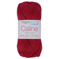 Fil Caline 100% coton Bordeaux 114 pour crochet, tricot, amigurumi et layette